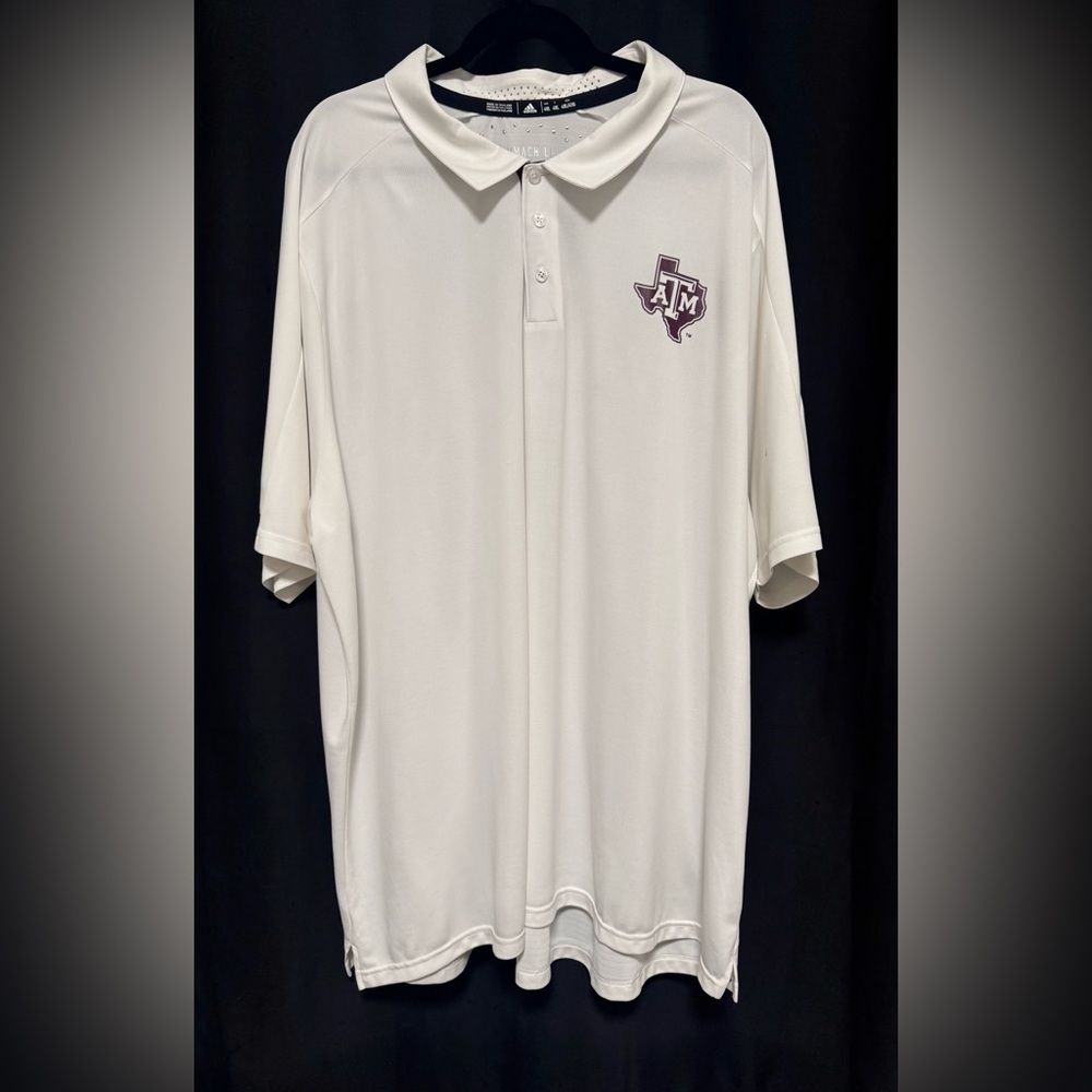 Adidas Texas A&M Climachill Polo in White - Men’s Size 4XL